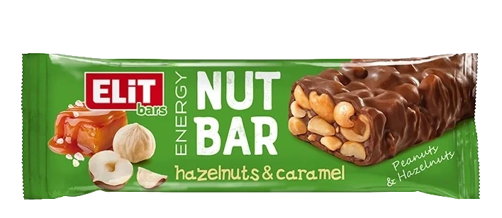 ELiT NUT BAR with hazelnuts, salted caramel and cocoa coating